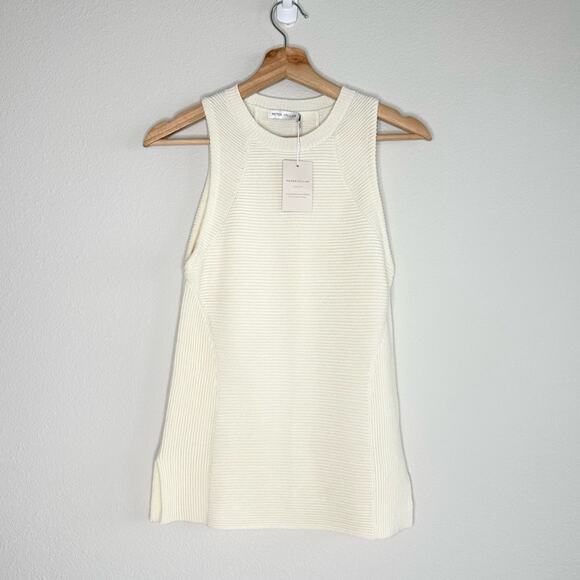 NWT PETER MILLAR WOMEN'S CAMPBELL OTTOMAN RIB SLEEVELESS SWEATER SMALL - Picture 4 of 7